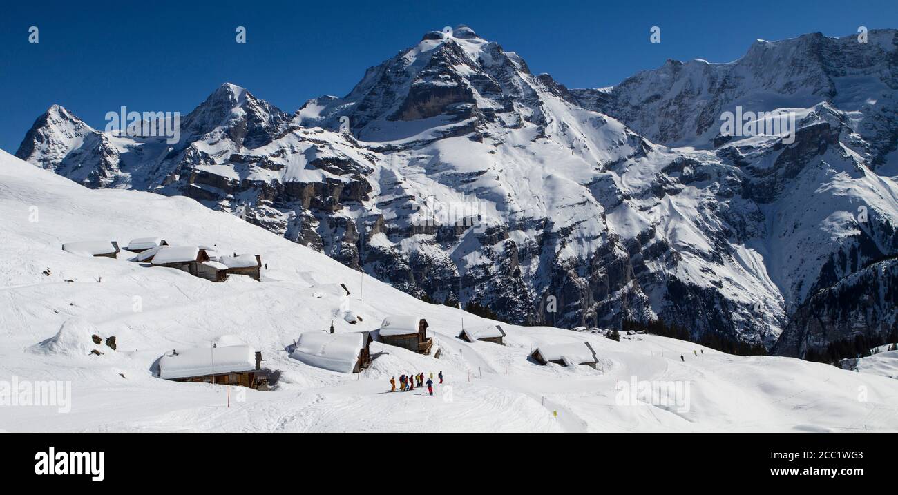 Switzerland, View of Eiger, Monch and Jungfrau Stock Photo - Alamy