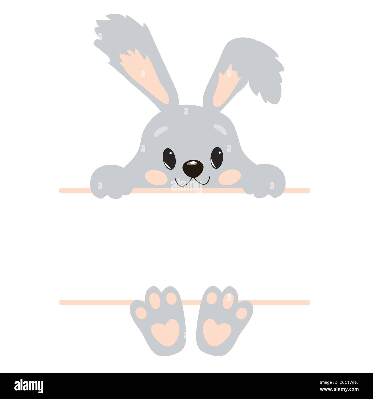 Cute Little Easter Bunny Vector Illustration Stock Vector Image & Art ...