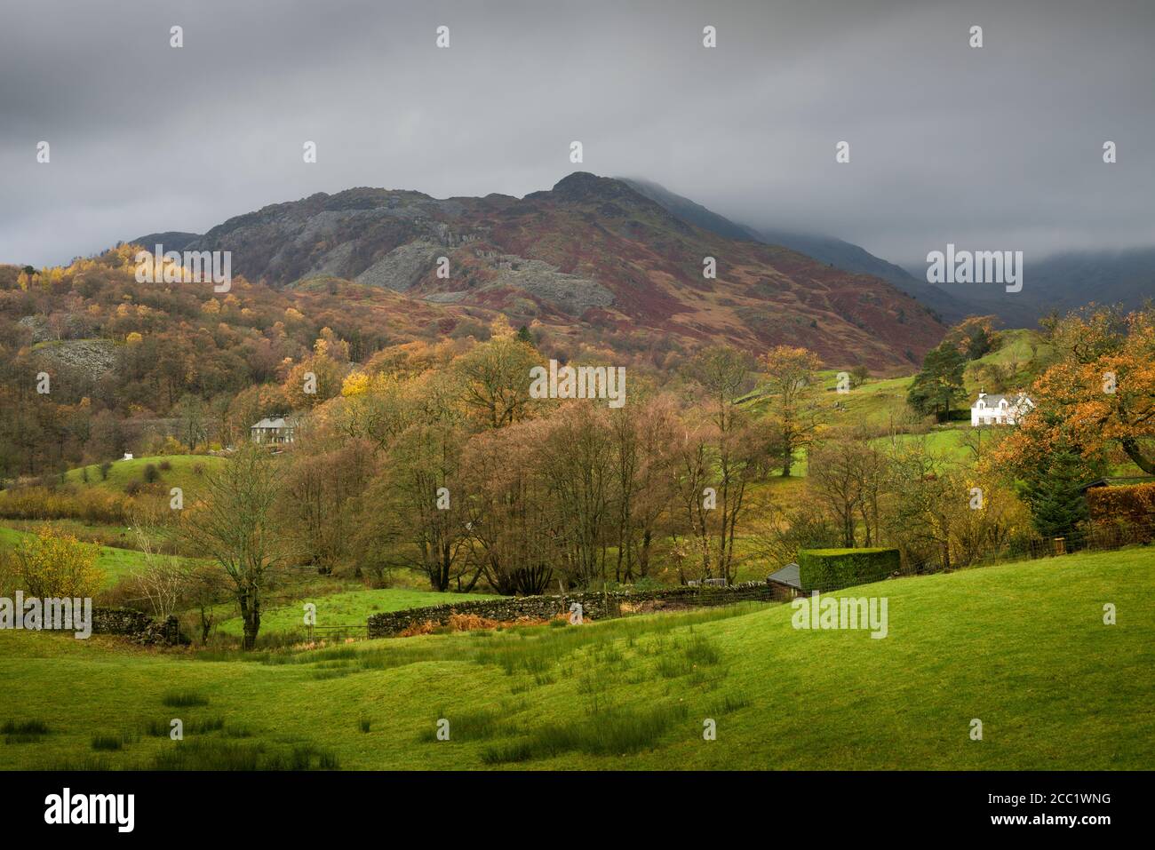 Low Fell at Little Langdale in the Lake District National Park, Cumbria, England. Stock Photo