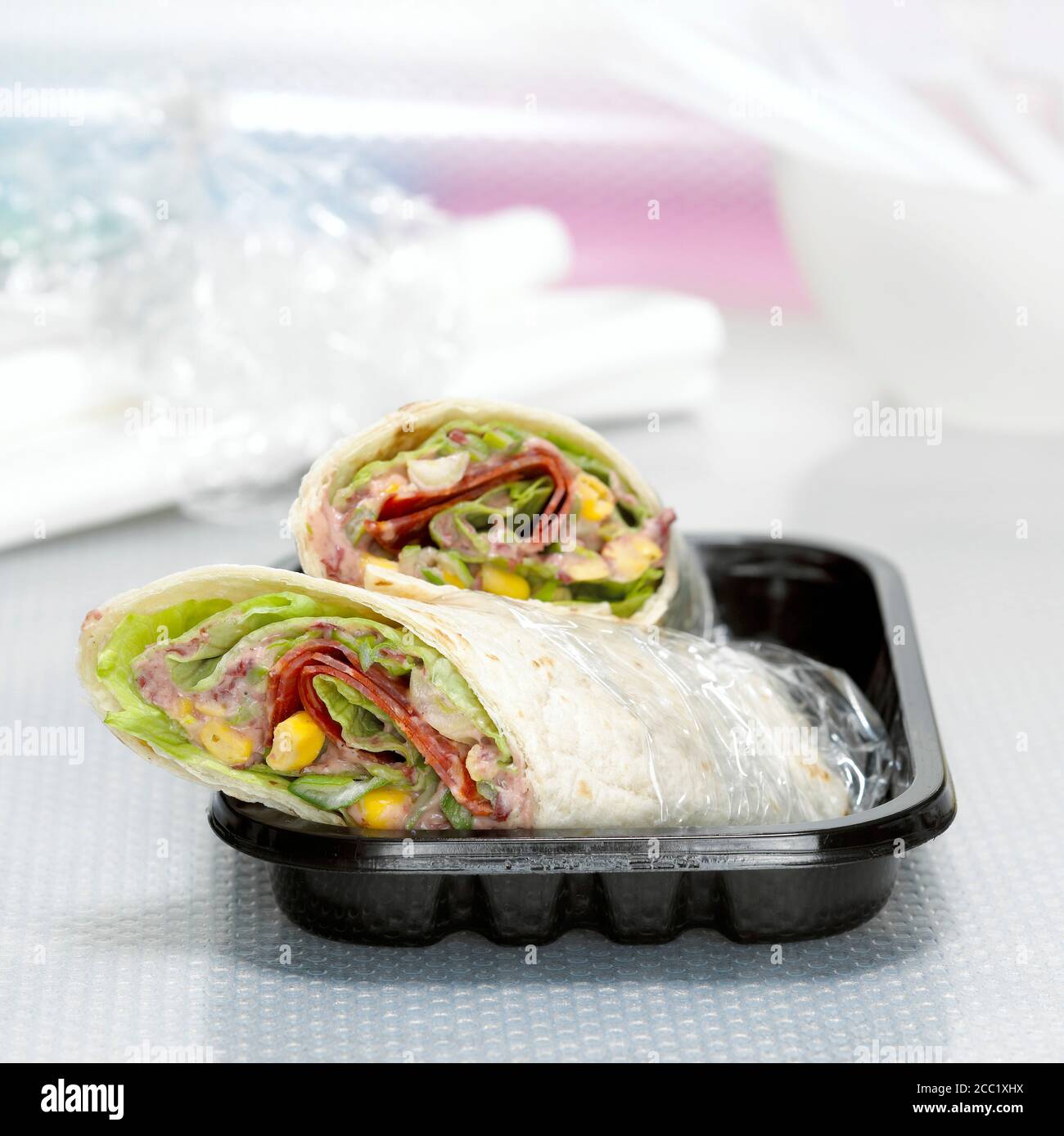 Wrap sandwich mexican, closeup Stock Photo Alamy