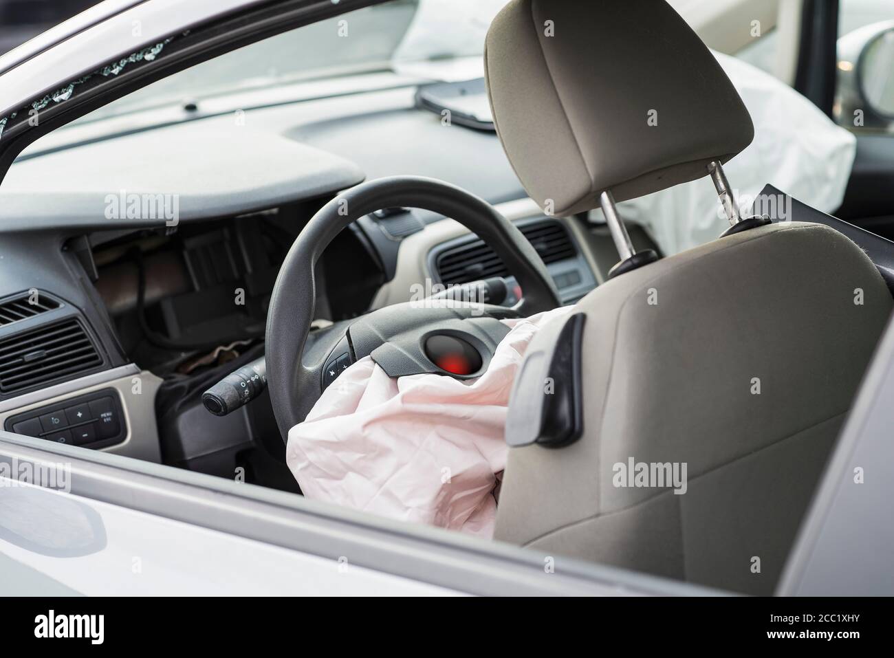 Germany, Bavaria, Accident damaged car Stock Photo Alamy