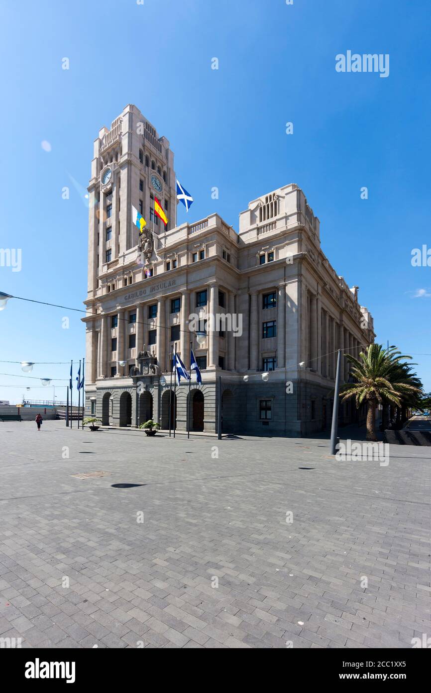 Spain, View of government building at Santa Cruz de Tenerife, Stock Photo