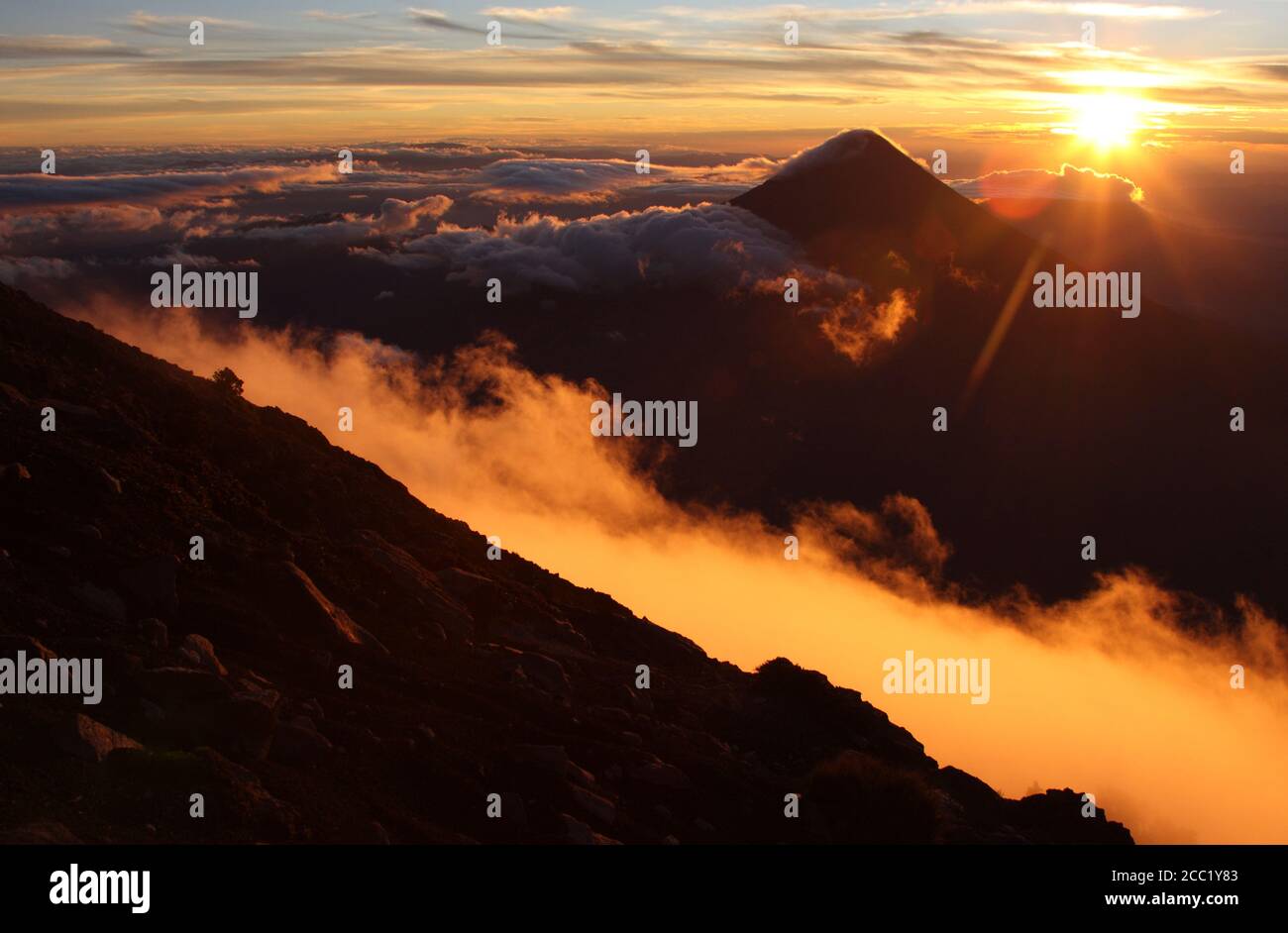 Guatemala Acatenango Volcano With Sunrise Stock Photo Alamy guatemala-acatenango-volcano-with-sunrise-stock-photo-alamy