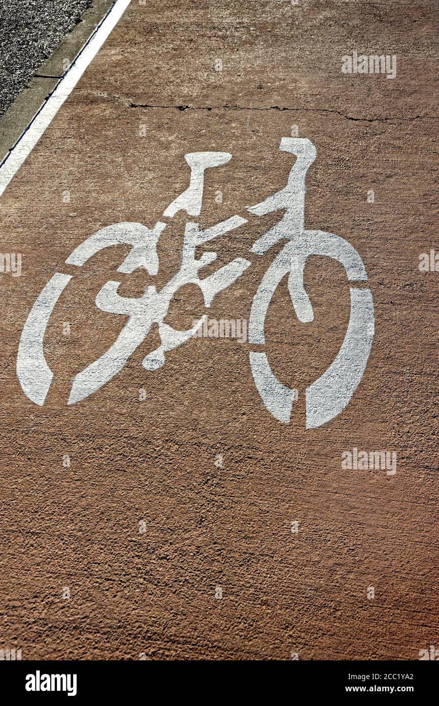 cycle lane in Alicante region Spain Stock Photo