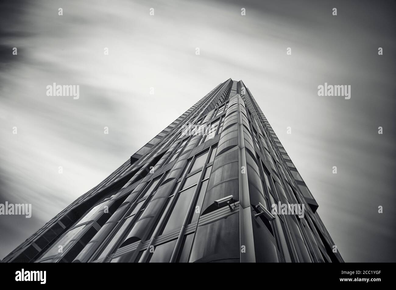 Germany, Hesse, Frankfurt, View of trade tower Stock Photo
