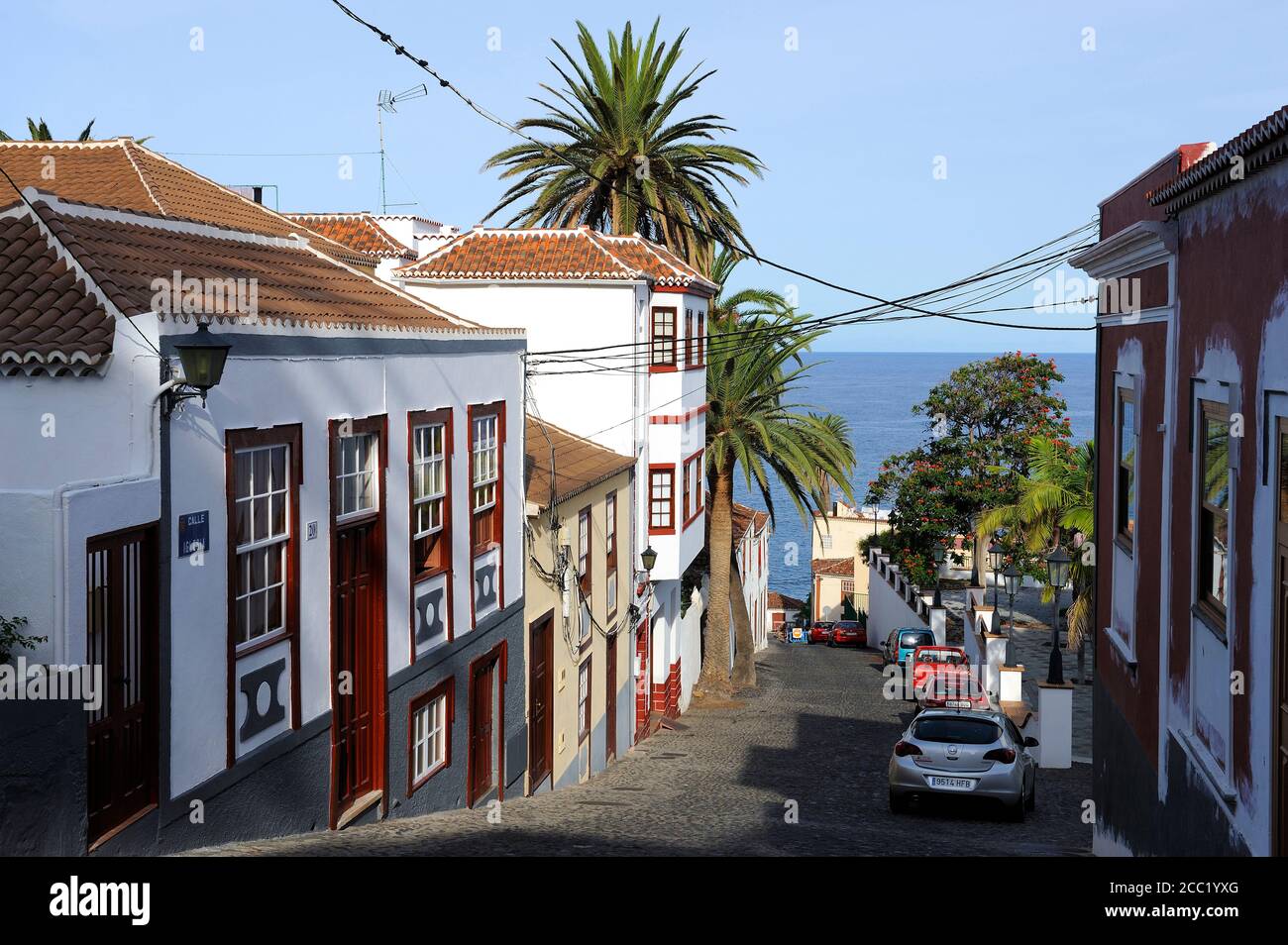 Spain, Canary Islands, Houses in San Andres Stock Photo