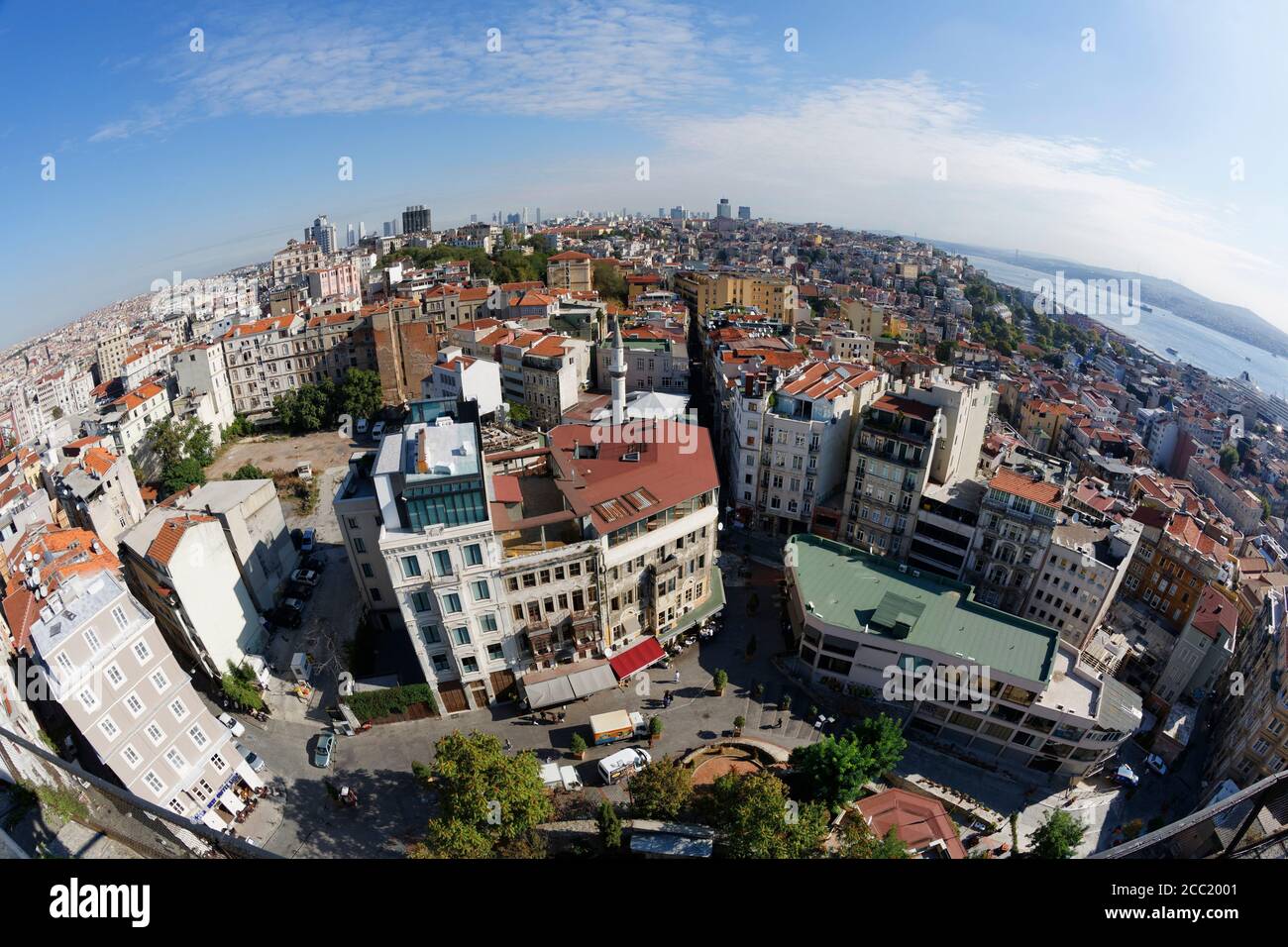Turkey, Istanbul, View from Galata Tower in Beyoglu Stock Photo