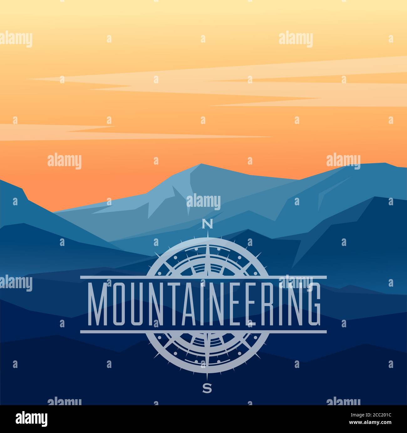 Vector mountain background. Blue mountains Stock Vector Image & Art - Alamy