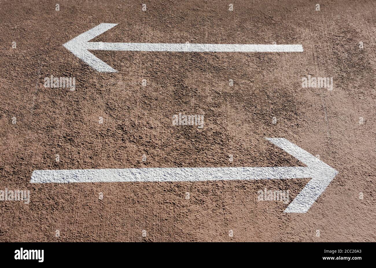 road arrows - what direction Stock Photo