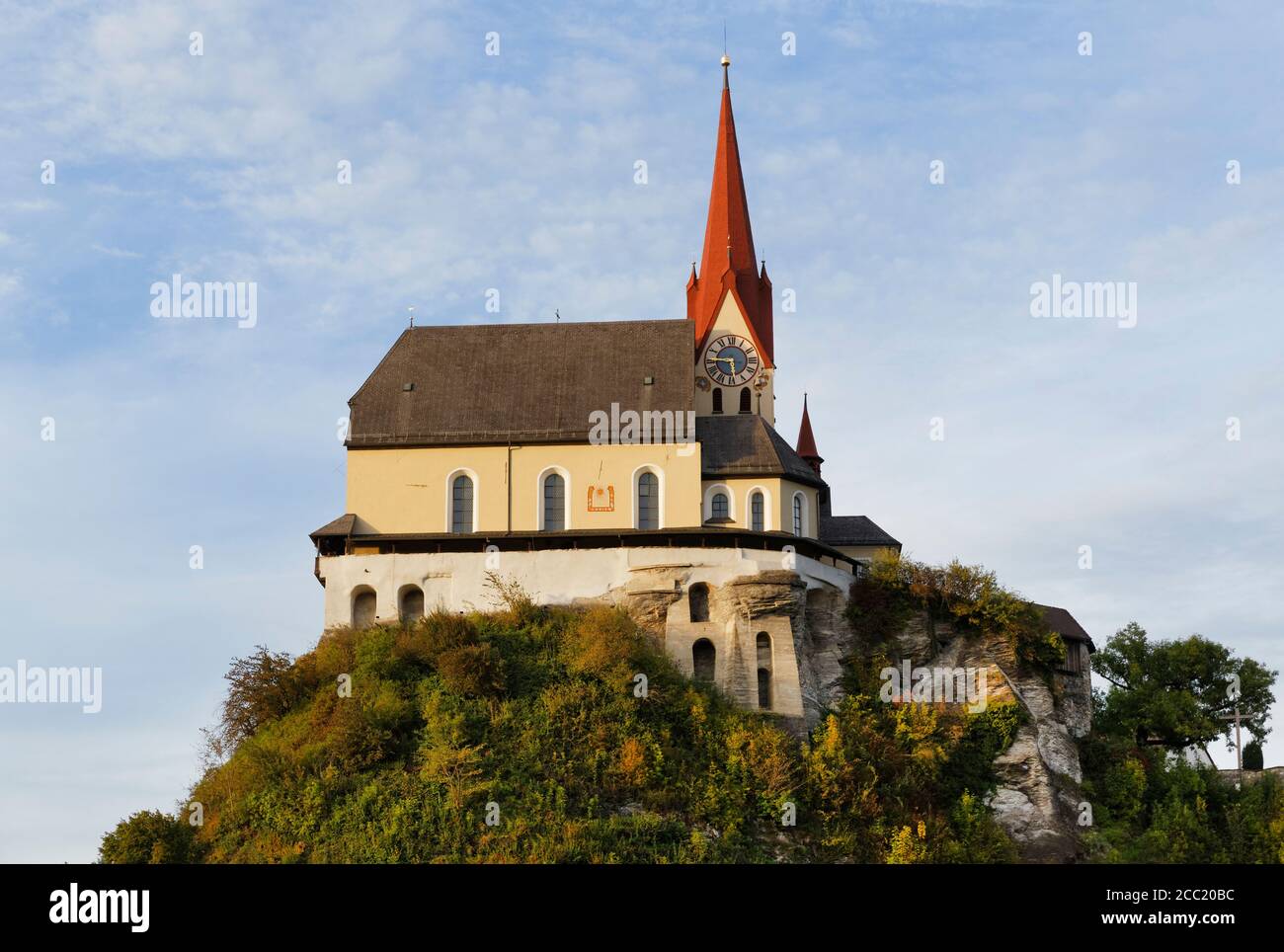 Austria,Vorarlberg, View of Fortified Liebfrauenbergkirche Stock Photo