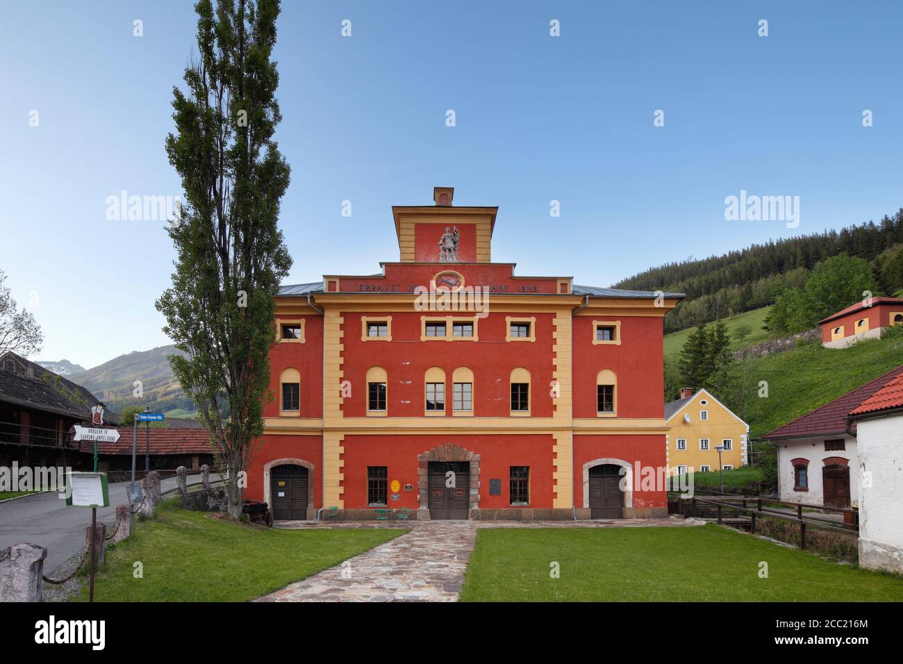 Austria, Styria, Eisenerz, View of Furnace museum Stock Photo