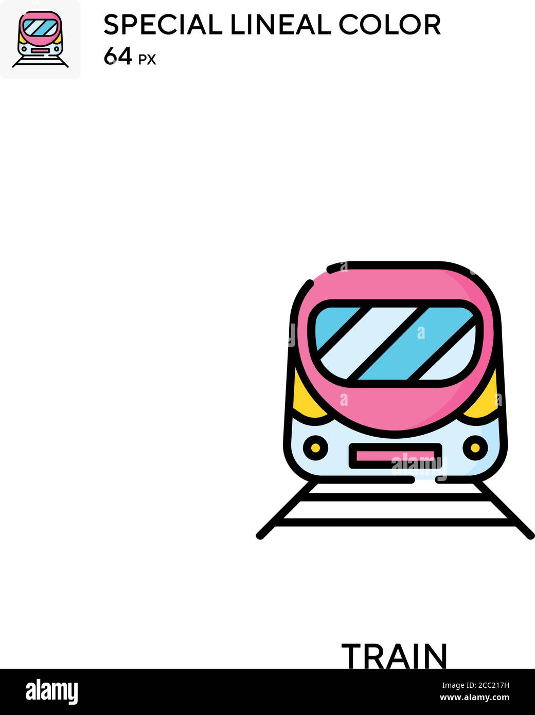 Train Special lineal color vector icon. Train icons for your business project Stock Vector