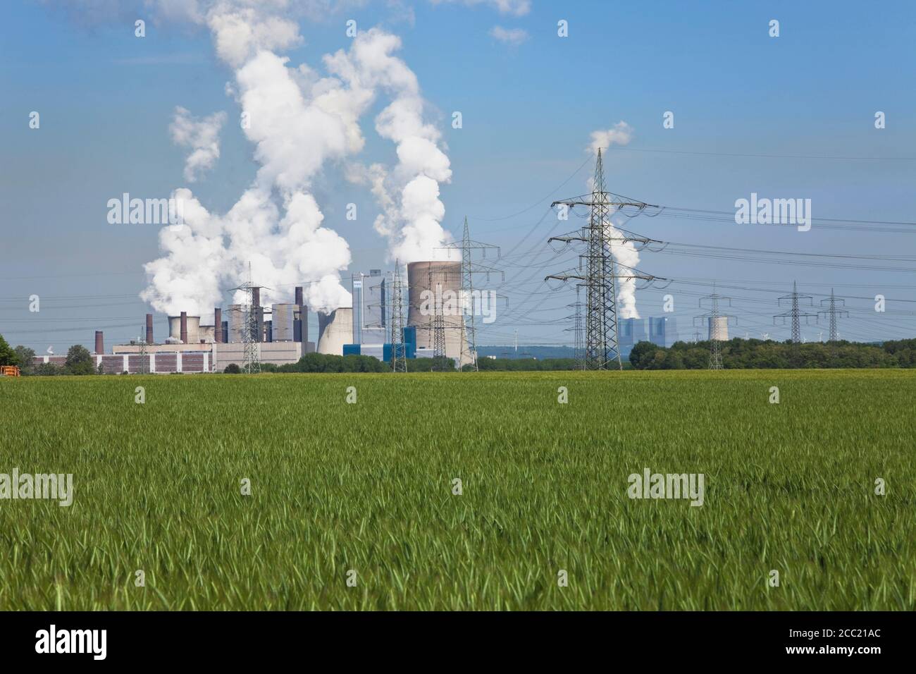 Germany, North Rhine Westphalia, View of Power plant Stock Photo