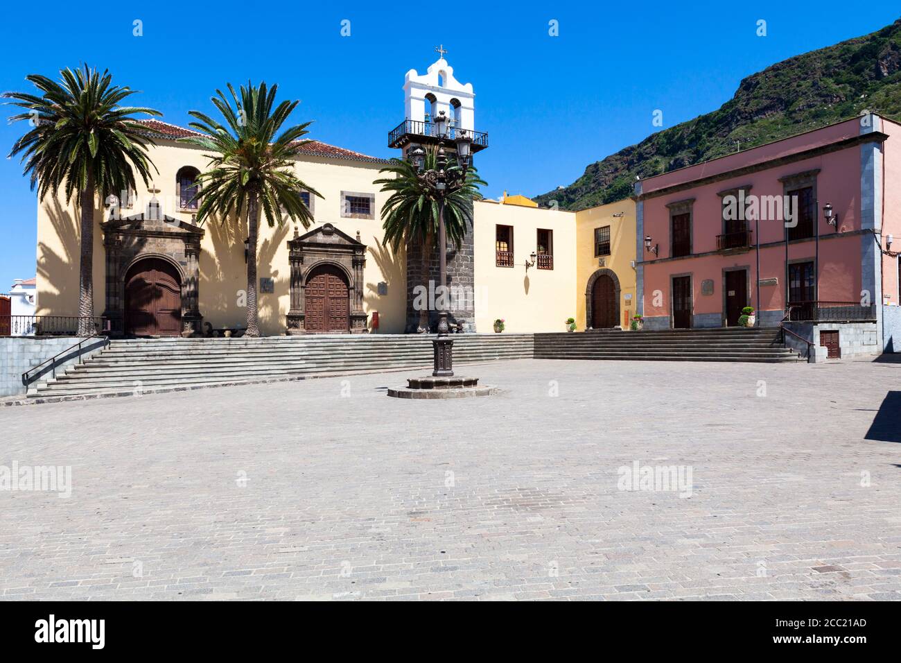 Spain, View of Plaza de La Libertad Stock Photo