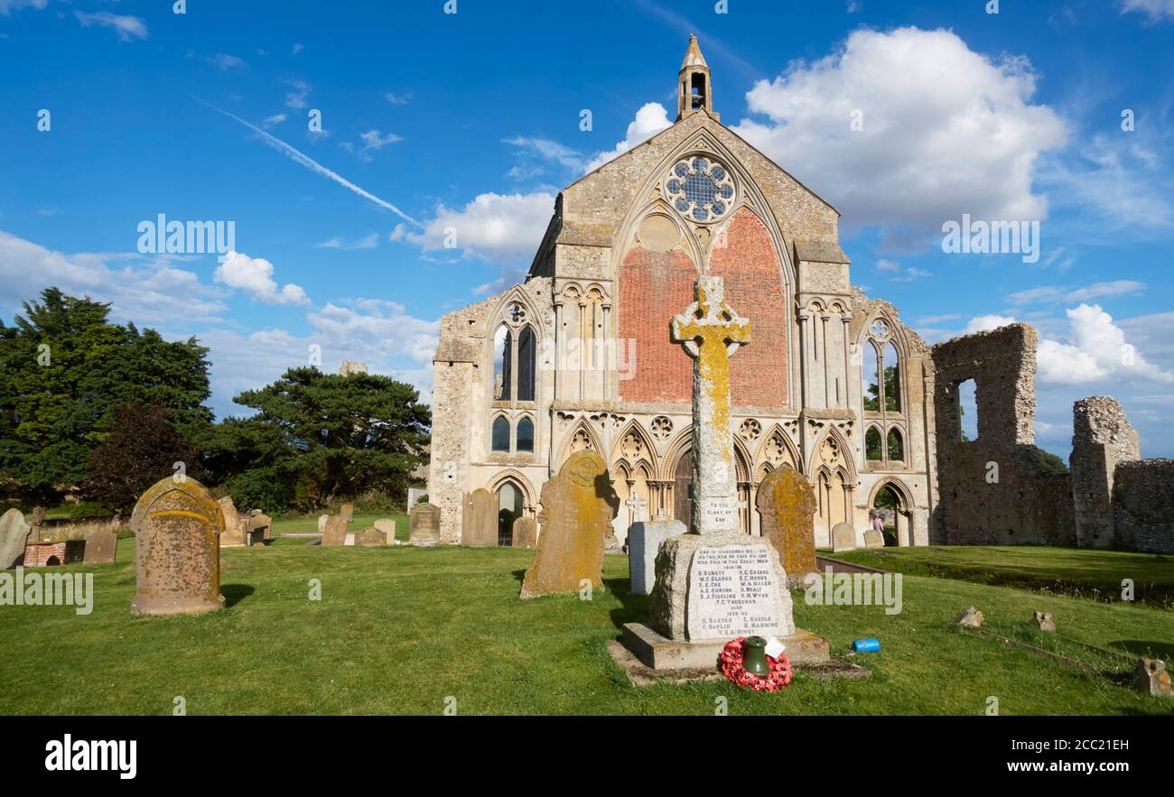 The war memorial at the Priory Church of St Mary and the Holy Cross. Binham Priory, Norfolk, UK. Stock Photo