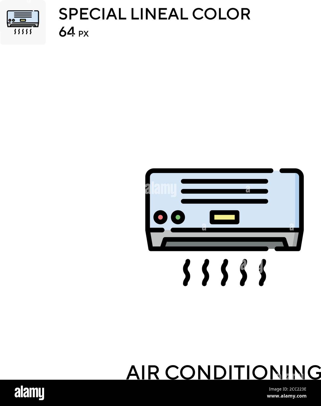 Air conditioning Special lineal color vector icon. Air conditioning ...