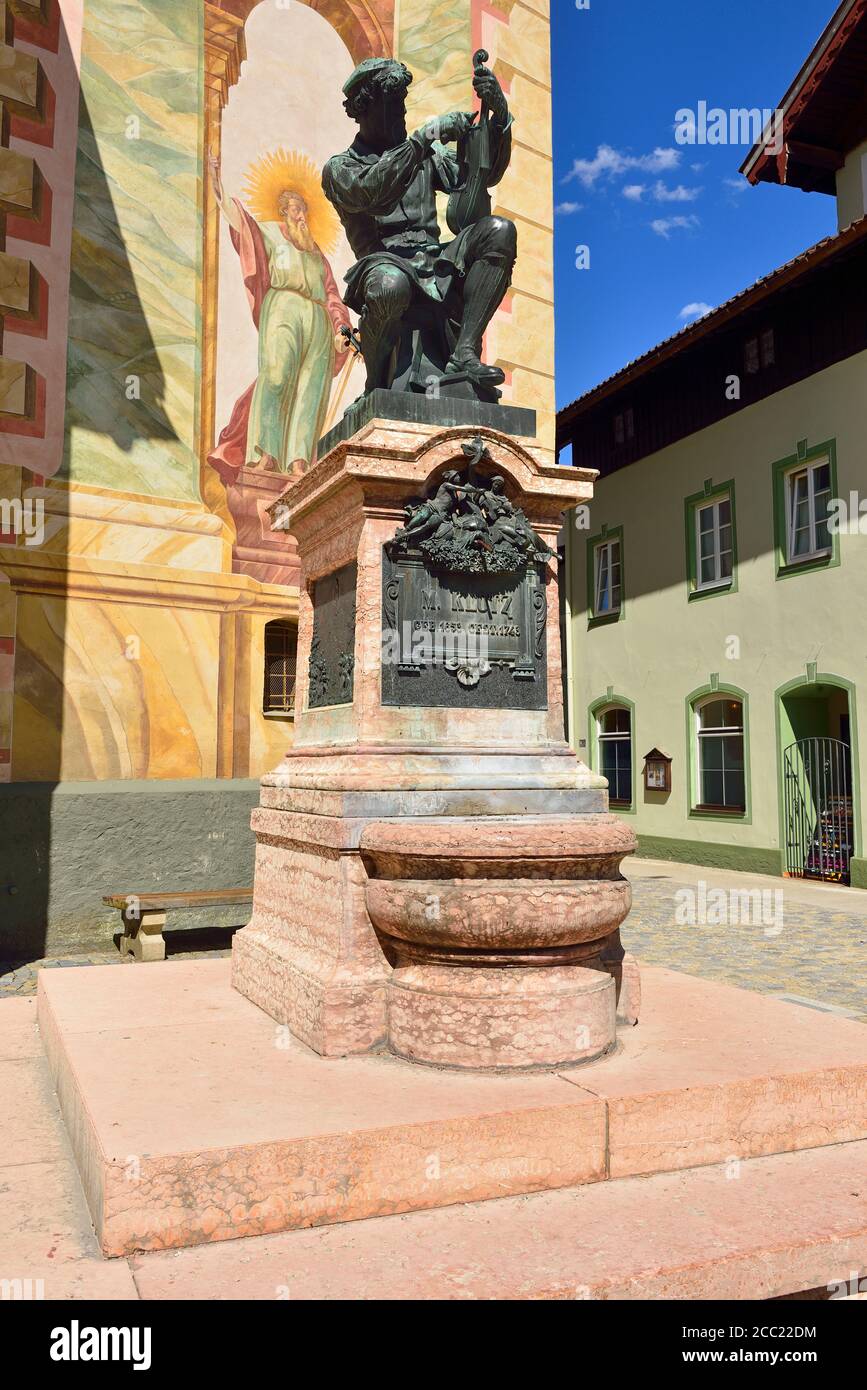 Germany, Bavaria, Monument of Matthias Klotz  Inventor of violin Stock Photo