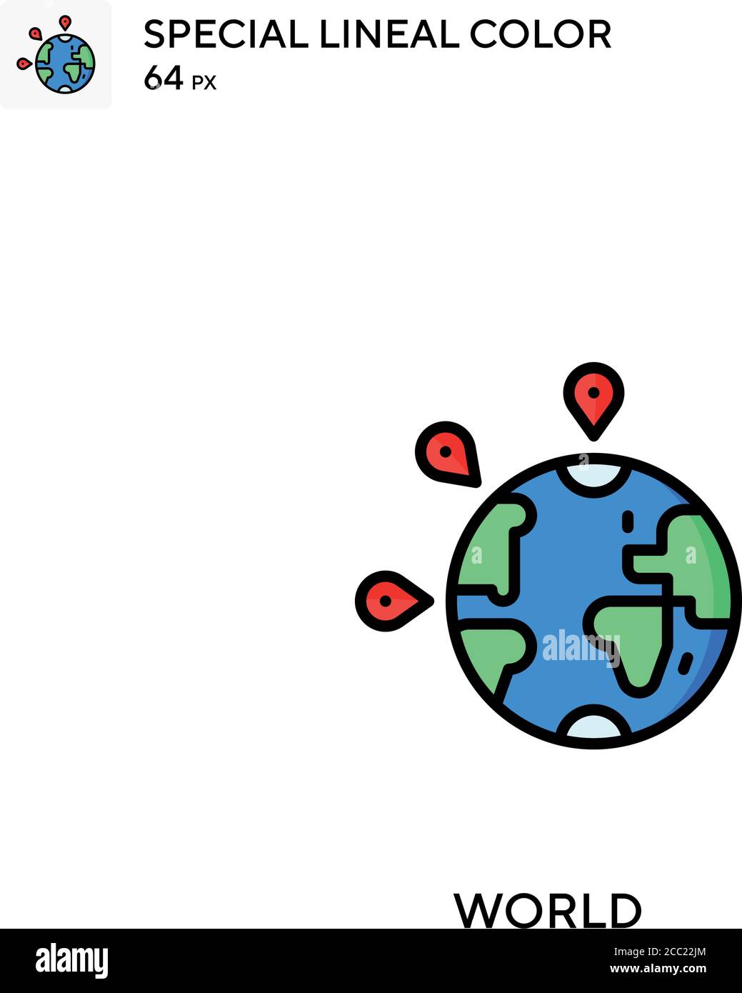World Special lineal color vector icon. World icons for your business ...