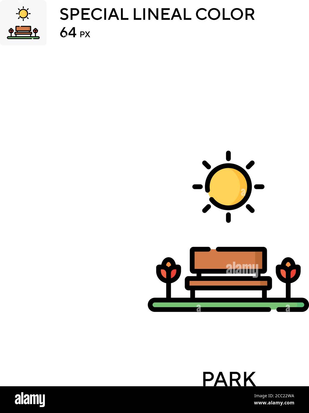 Park Special lineal color vector icon. Park icons for your business ...