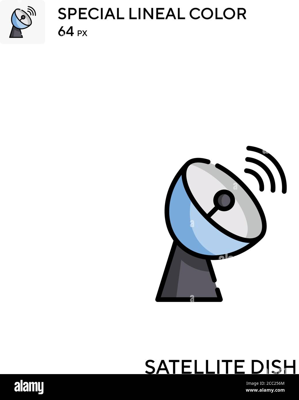 Satellite dish Special lineal color vector icon. Satellite dish icons ...