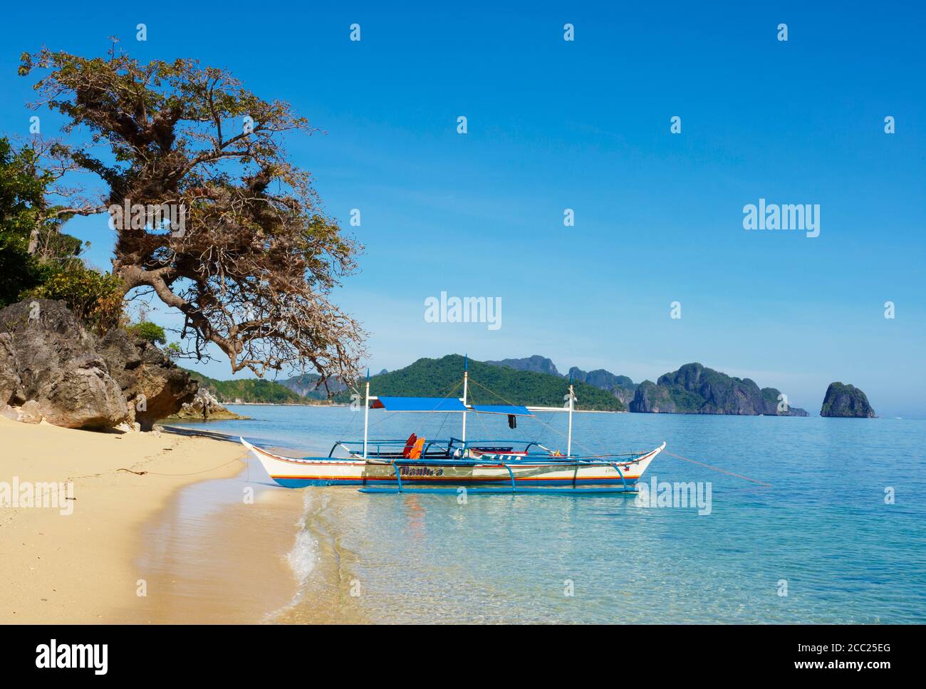Philippines, Palawan island, Bacuit archipelago at El Nido. Stock Photo