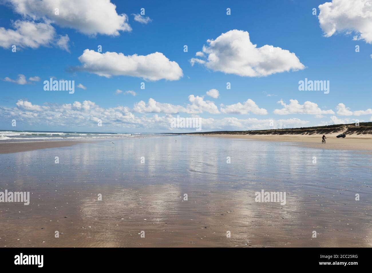 New Zealand, View of Ninety Mile Beach Stock Photo