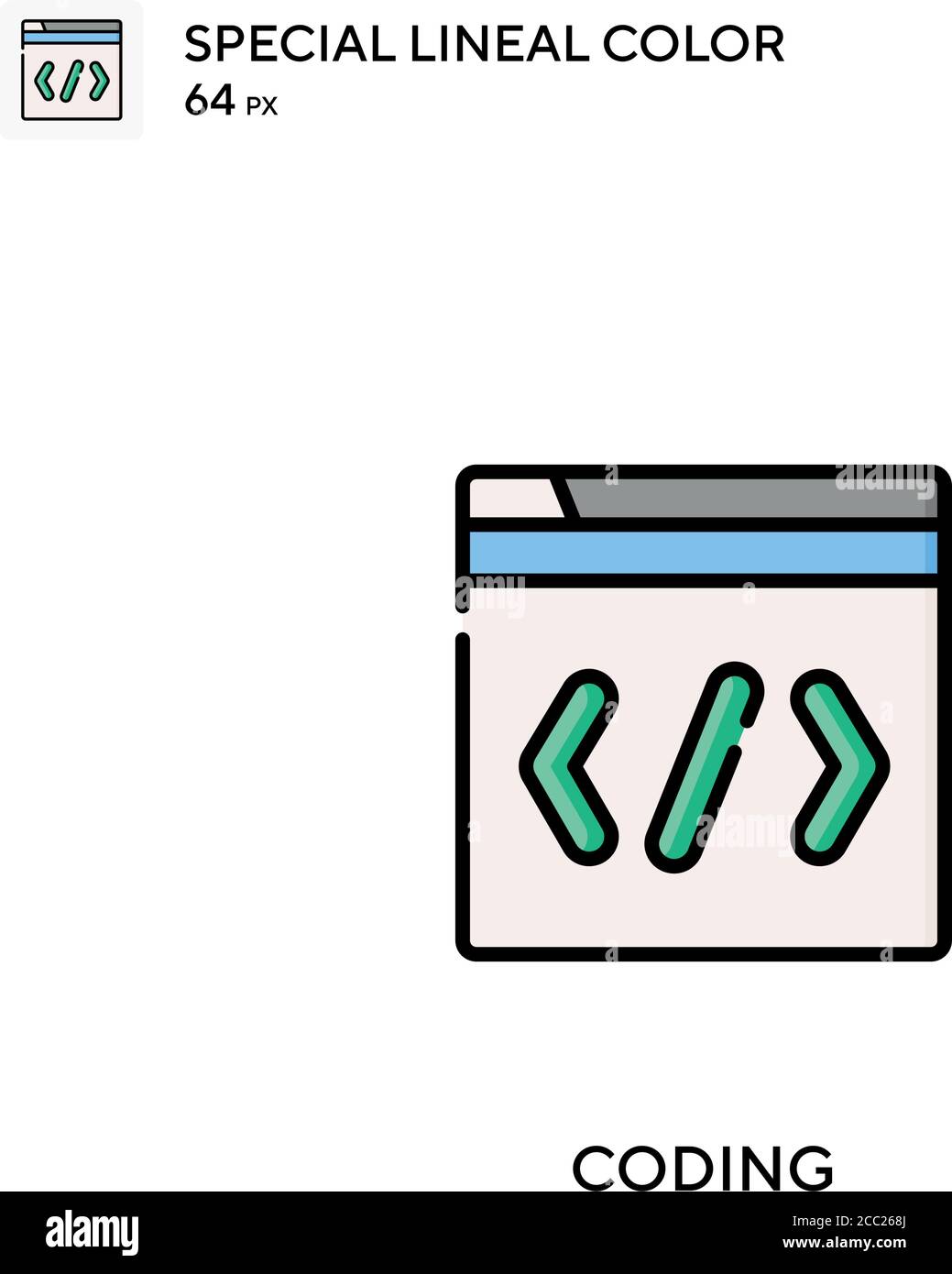 Coding Special lineal color vector icon. Coding icons for your business ...