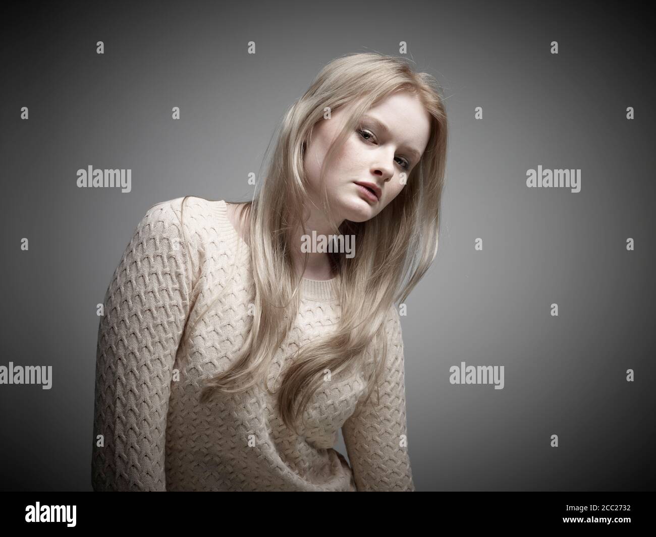 Woman grey hair standing hi-res stock photography and images - Alamy