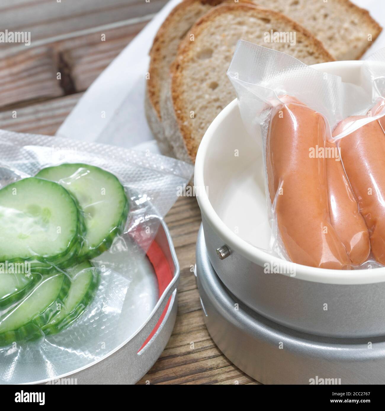 Vacuum packed food, closeup Stock Photo Alamy