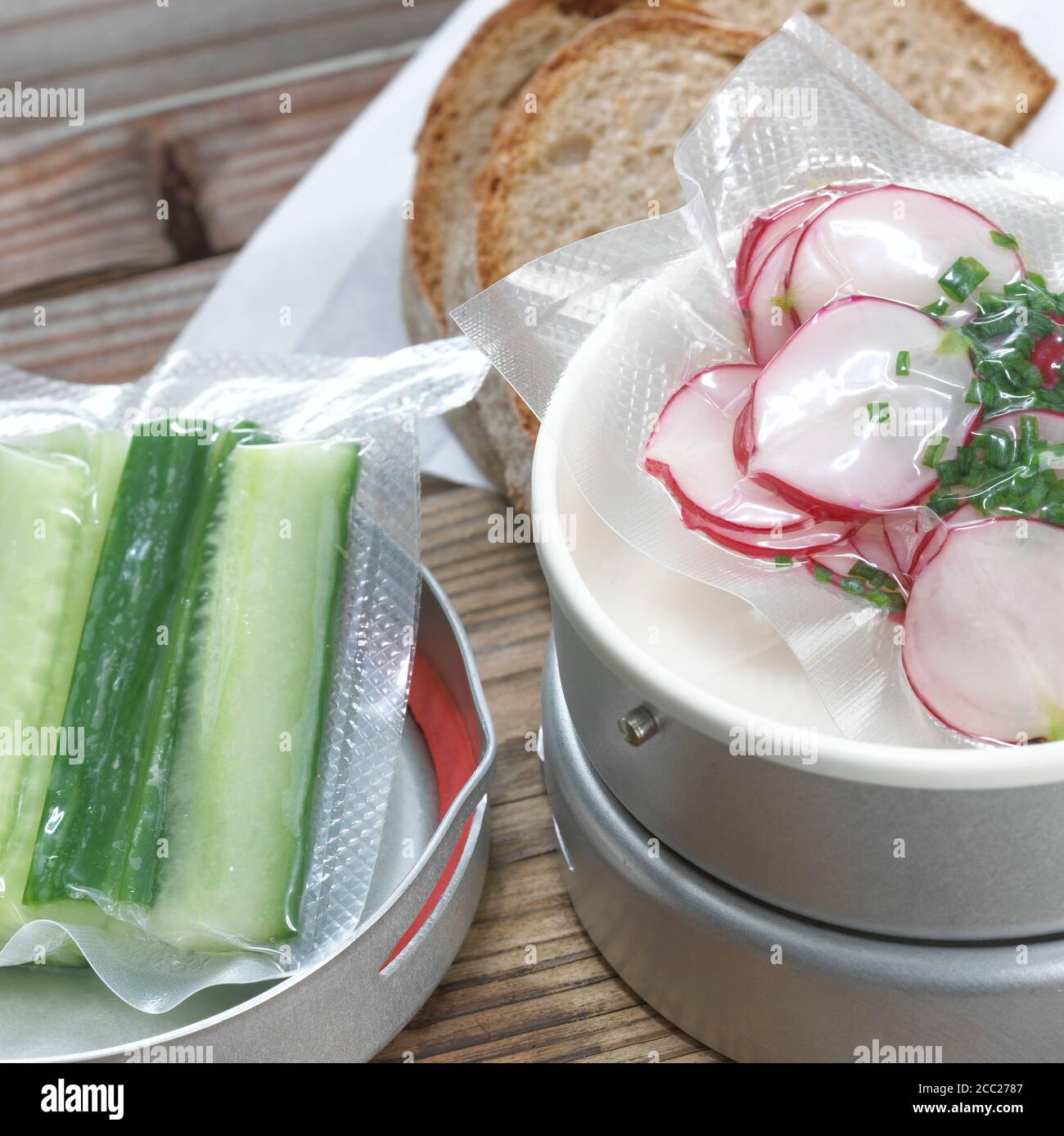 Vegetable, vacuum packed, closeup Stock Photo Alamy