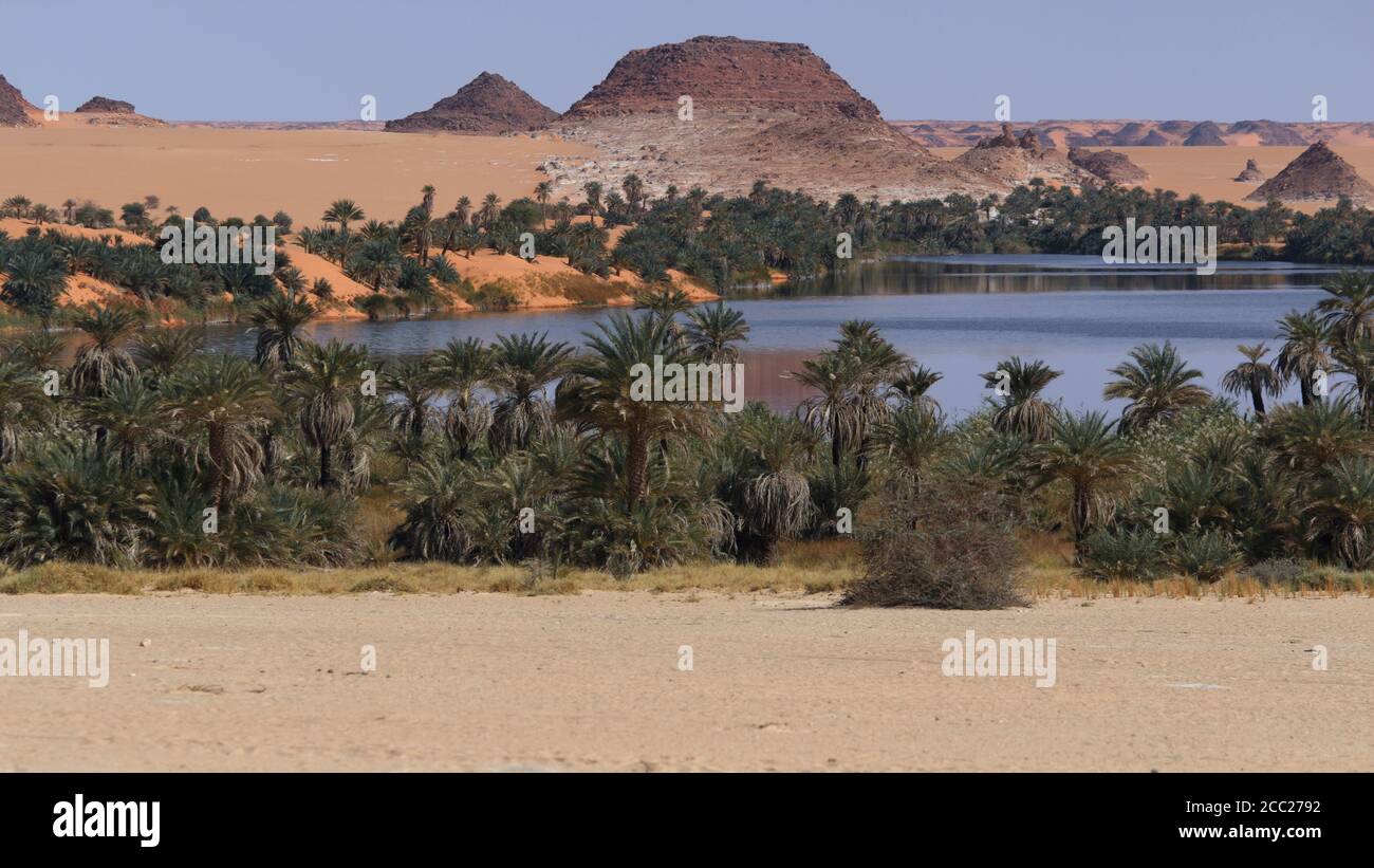 Africa, Chad, View of lake Katam Stock Photo