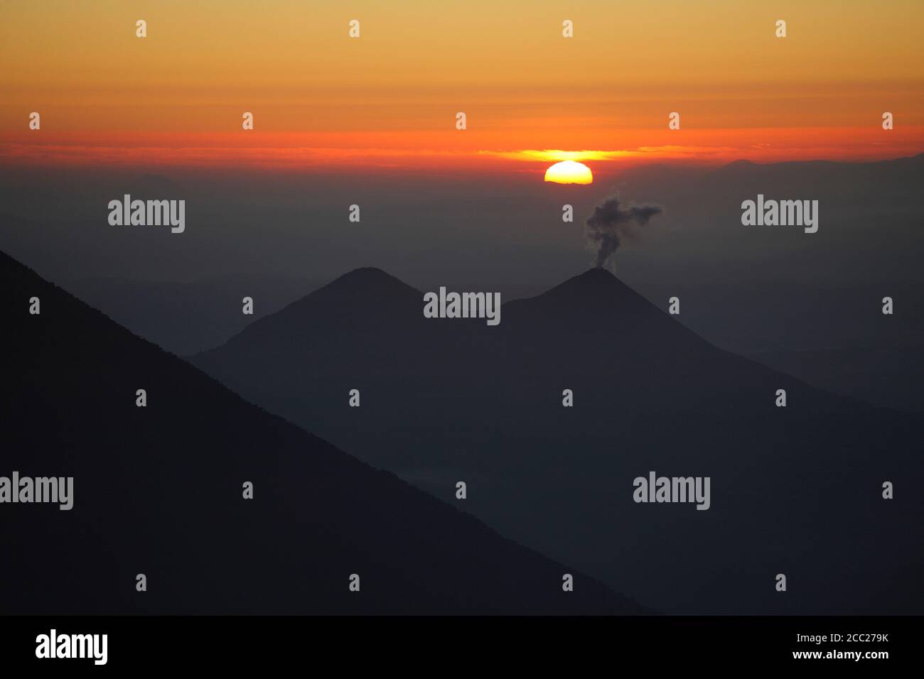 Guatemala, Acatenango volcano with sunrise Stock Photo - Alamy