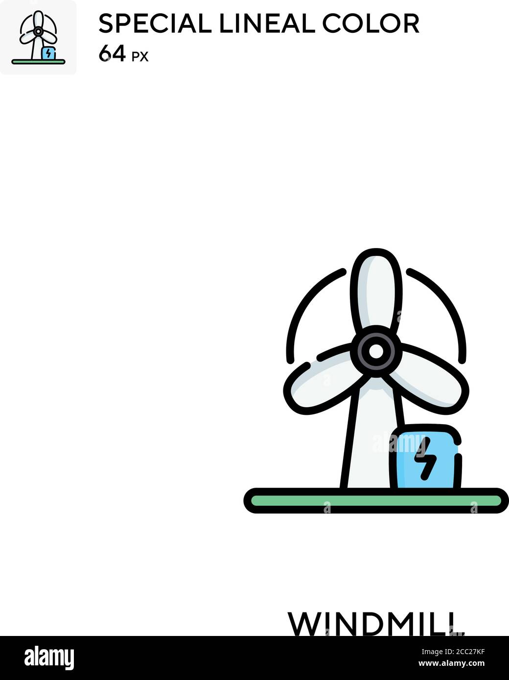 Windmill Special lineal color vector icon. Windmill icons for your ...