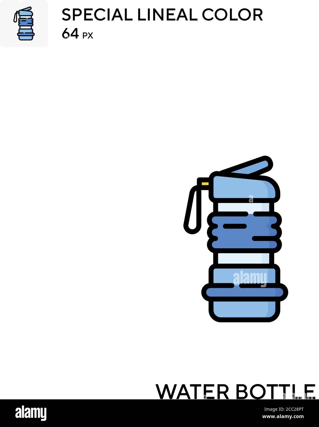 Water bottle Special lineal color vector icon. Water bottle icons for ...