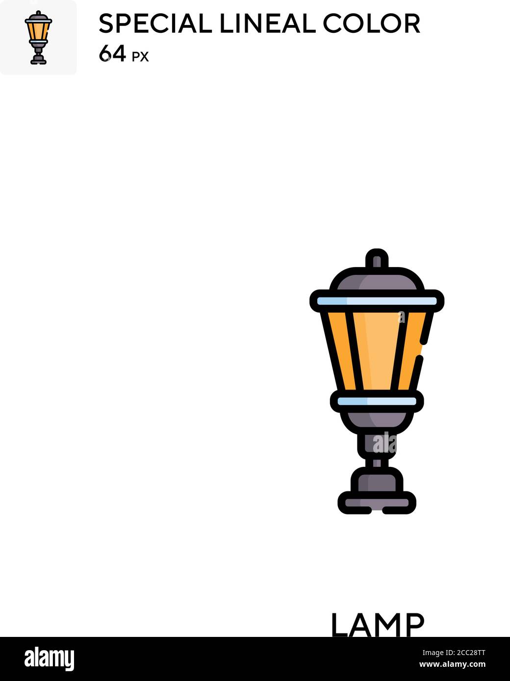 Lamp Special lineal color vector icon. Lamp icons for your business ...