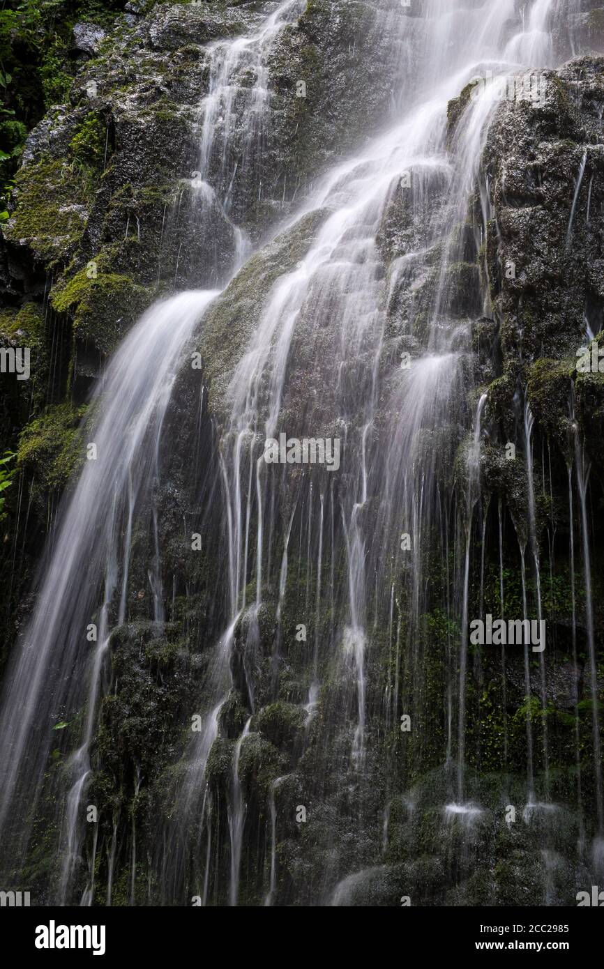 Germany, Baden Wuerttemberg, View of Burgbach Waterfall Stock Photo