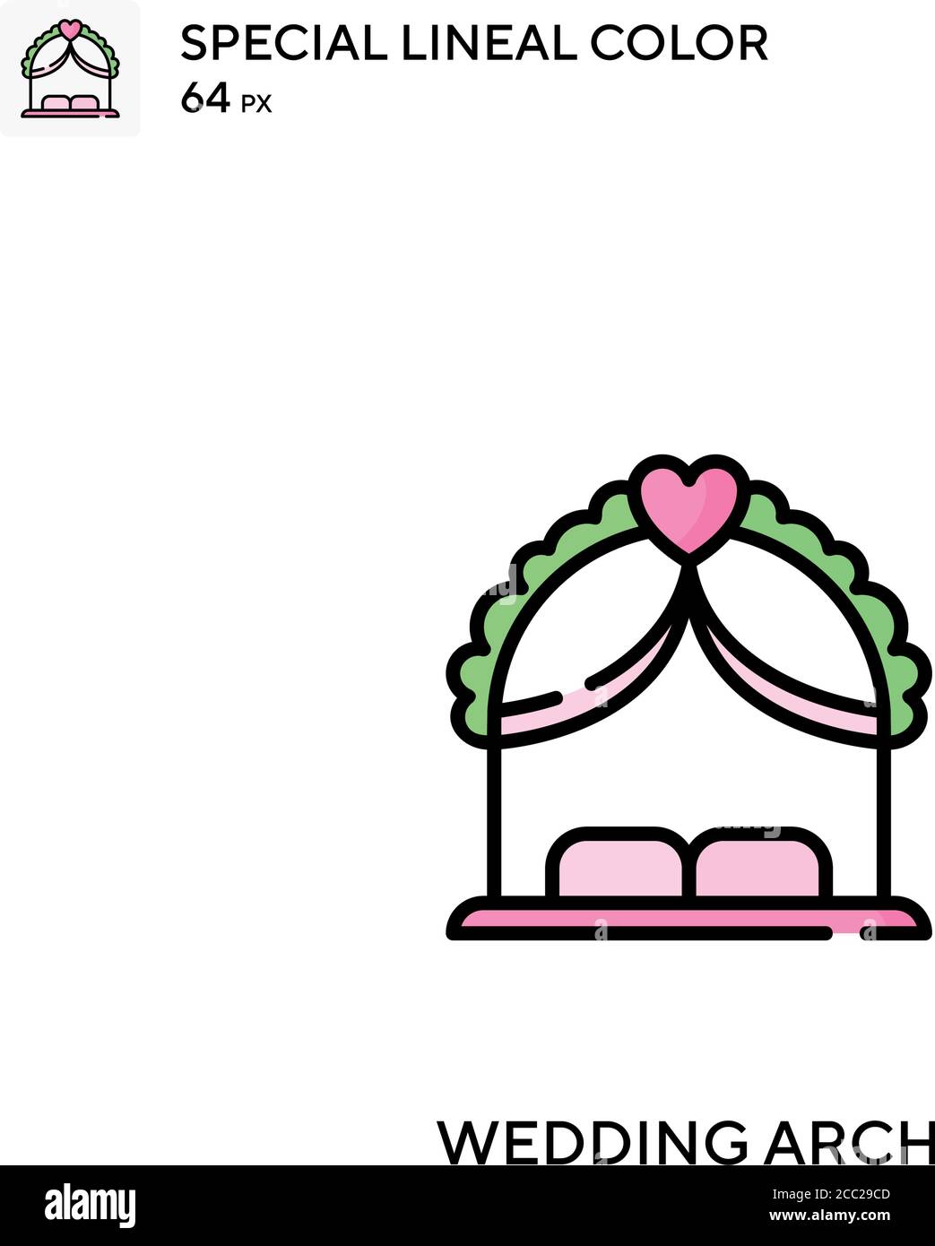 Wedding arch Special lineal color vector icon. Wedding arch icons for ...