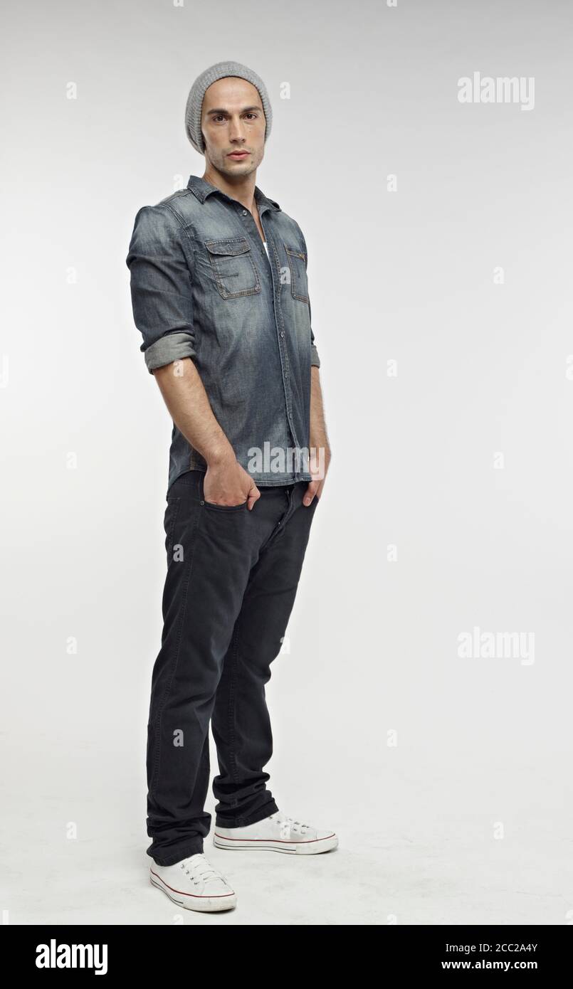Adult man stubble in white hi-res stock photography and images - Alamy
