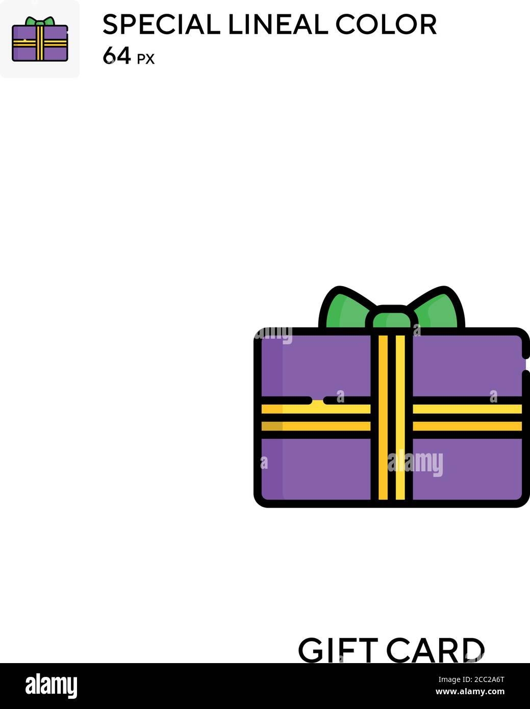 Gift card Special lineal color vector icon. Gift card icons for your ...