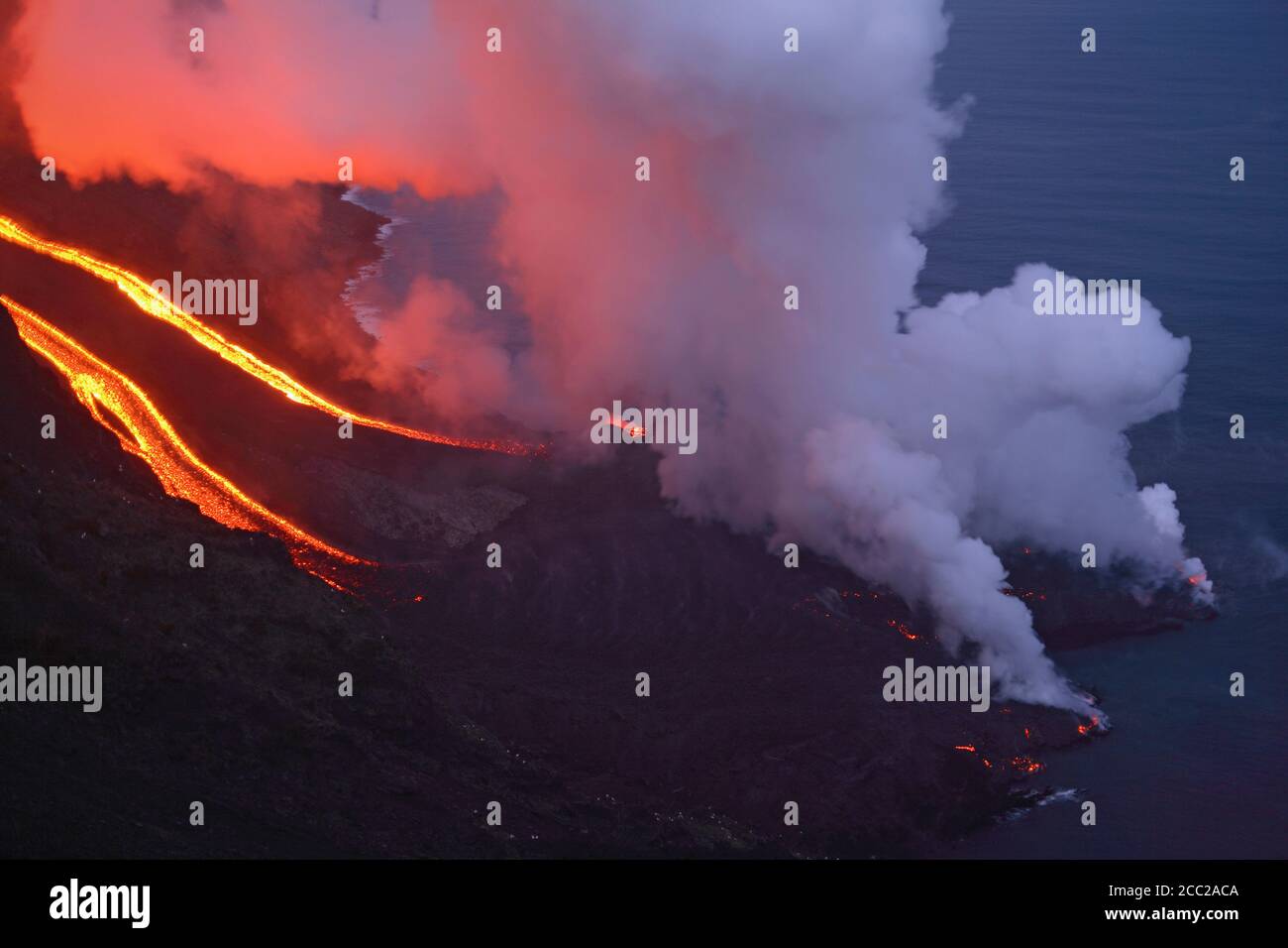Italy, Eruption of Stromboli Volcano Stock Photo - Alamy
