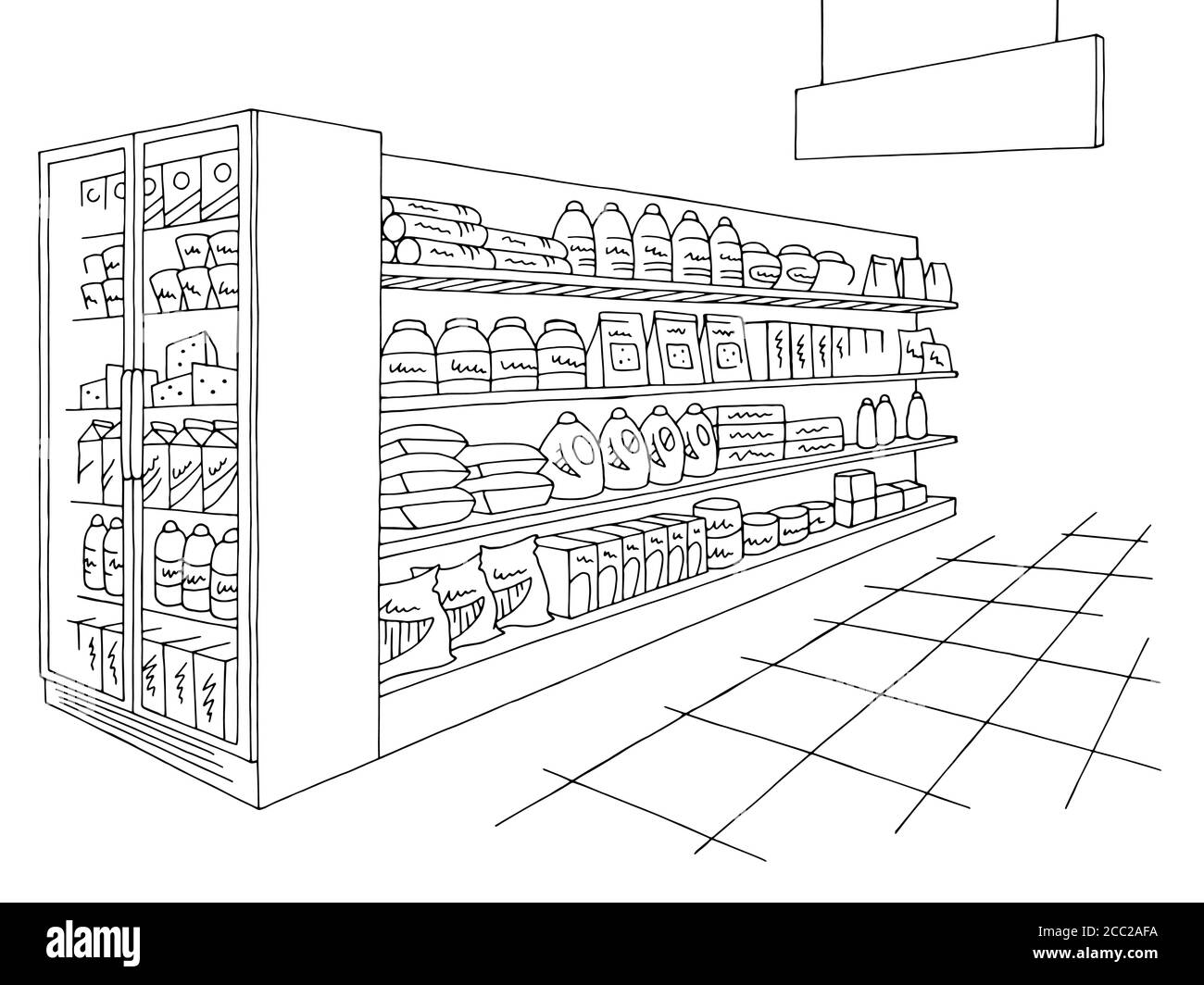 How to Draw Supermarket  YouTube