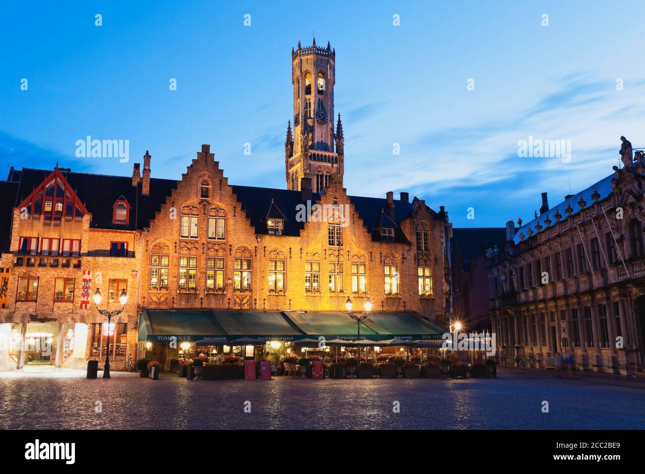 Belgium, Bruges,View of historic Medival City Center Stock Photo