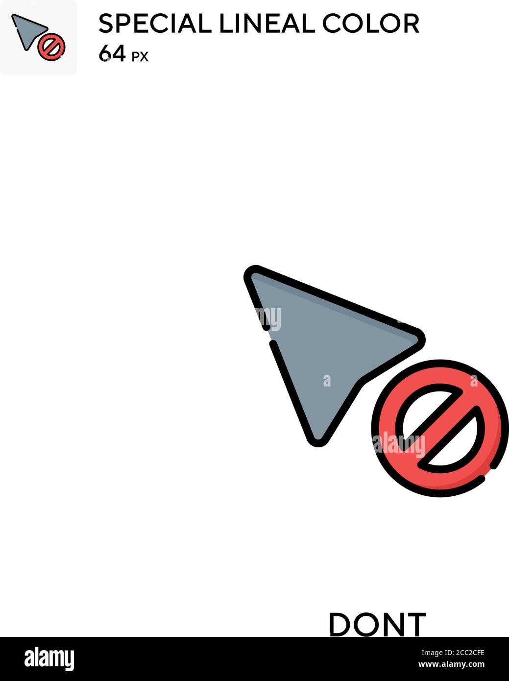 Dont Special lineal color vector icon. Dont icons for your business ...
