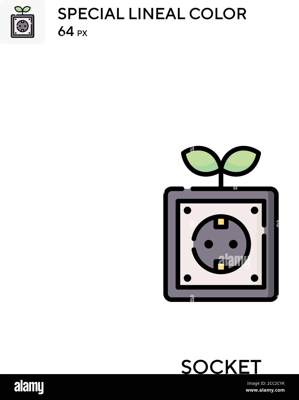 Socket Special lineal color vector icon. Socket icons for your business