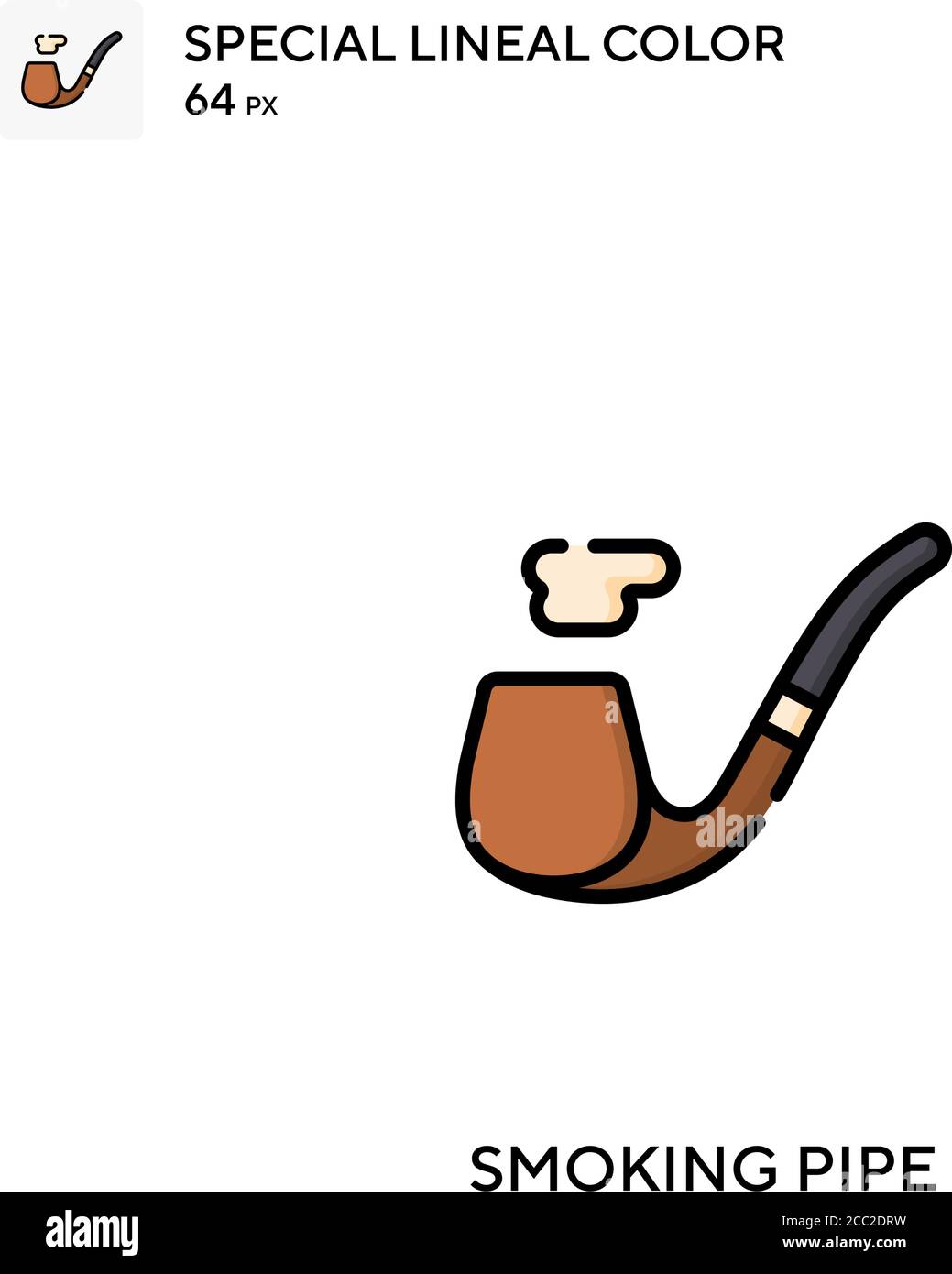 Smoking pipe Special lineal color vector icon. Smoking pipe icons for ...