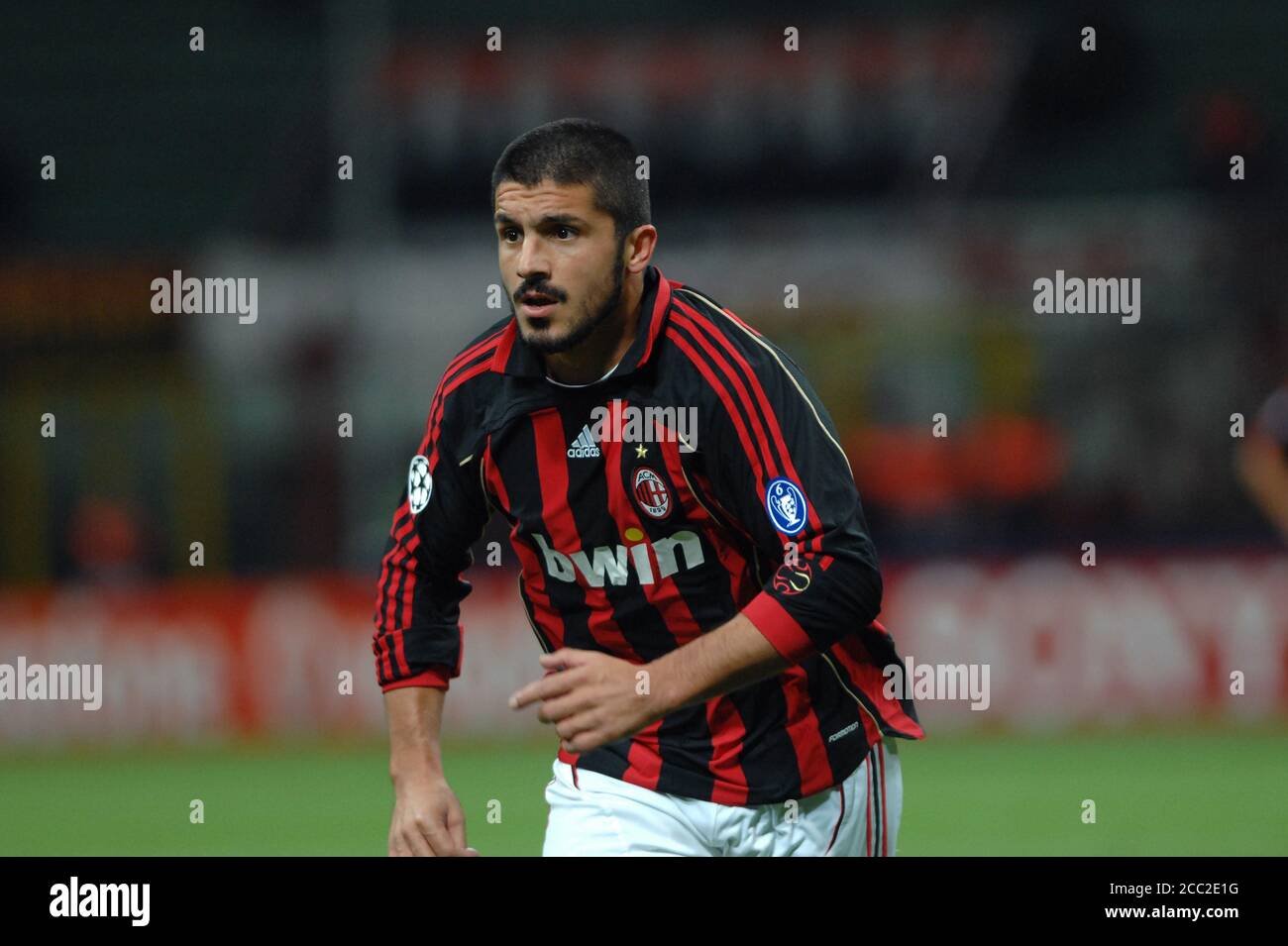 Milan Italy 01 November 2006 San Siro Stadium Uefa Champions League 2006 2007 Ac Milan Rsc Anderlecht Gennaro Gattuso During The Match Stock Photo Alamy