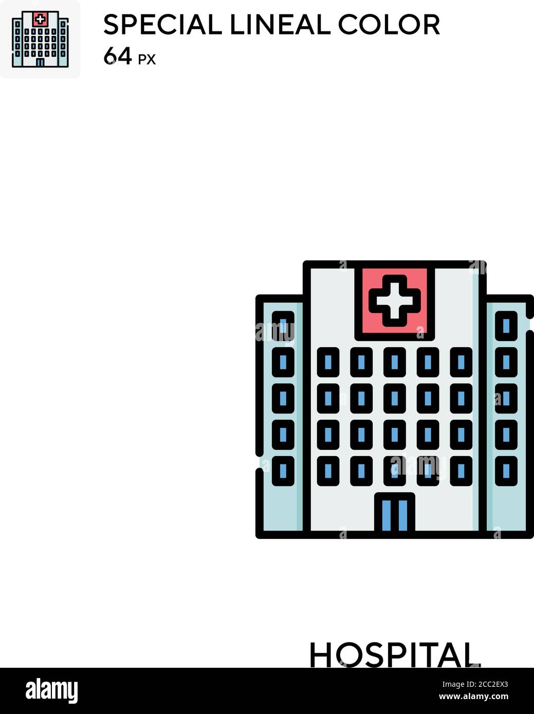 Hospital Special lineal color vector icon. Hospital icons for your ...