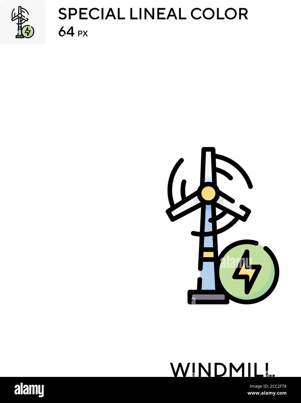 Windmill Special lineal color vector icon. Windmill icons for your ...