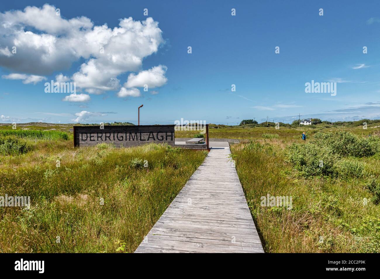 Derrigimlagh, Ireland- Jul 20, 2020: The Derrigimlagh Wild Atlantic Way viewing point Stock Photo