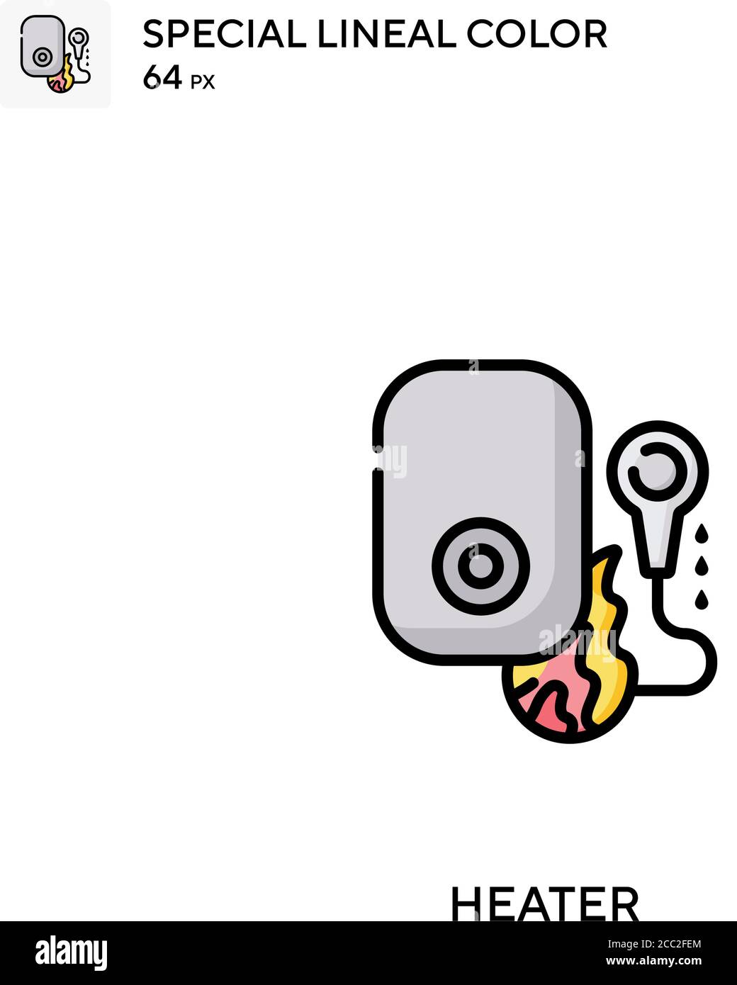 Heater Special lineal color vector icon. Heater icons for your business ...